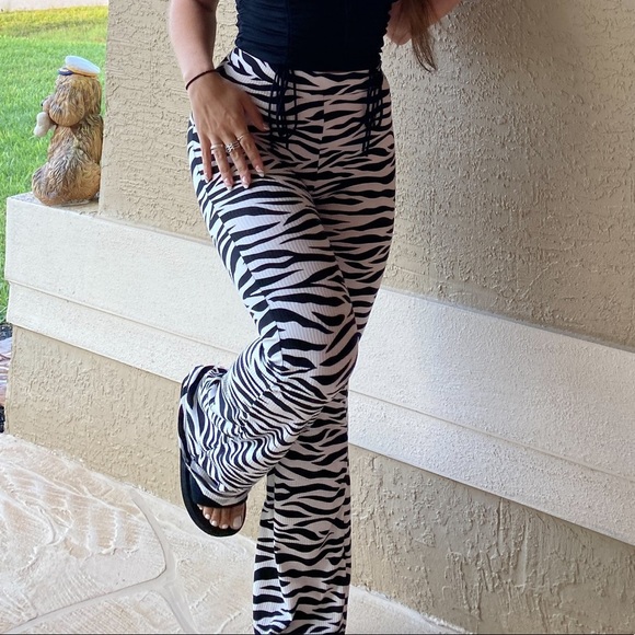 Zebra Flare Pants - Picture 1 of 1
